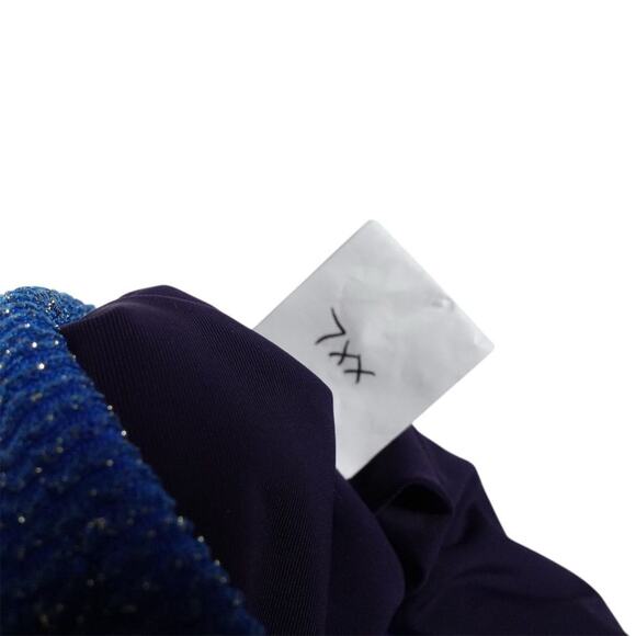 NWOT Sample Andie Swim Women's XXL Blue Metallic Glitter Delray Bikini Top 2542 - Picture 3 of 7